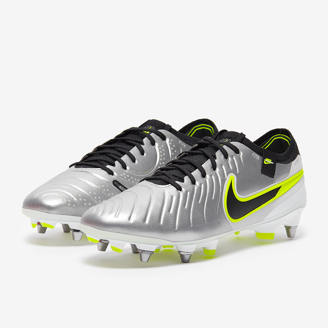 Nike Tiempo Legend X Elite SG-Pro Player Edition Football Boots Metallic Silver/Black/Volt