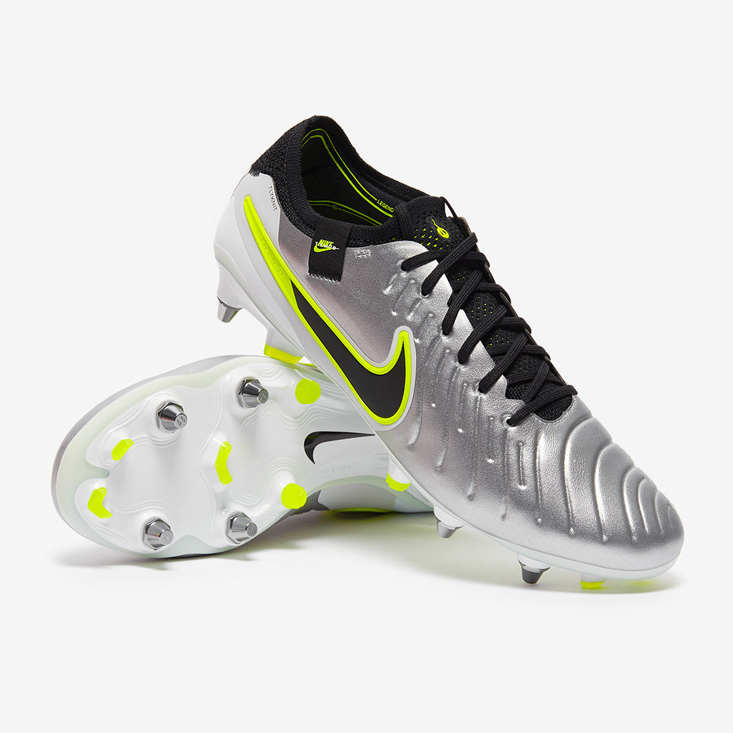 Nike Tiempo Legend X Elite SG-Pro Player Edition Football Boots Metallic Silver/Black/Volt