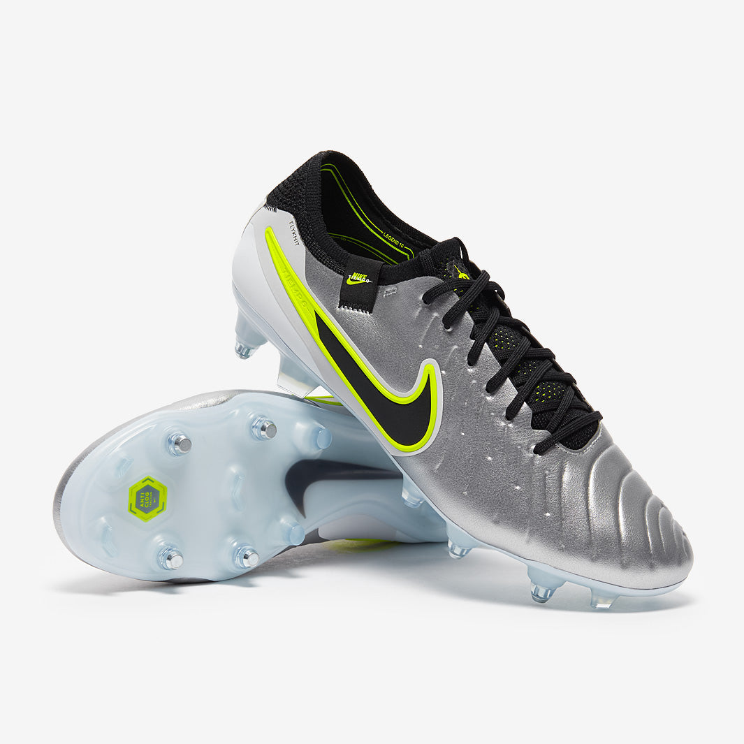 Nike Tiempo Legend X Elite SG-Pro Anti-Clog Football Boots Metallic Silver/Black/Volt