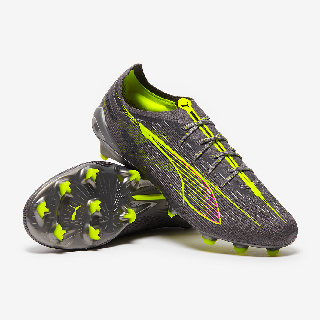 Puma Ultra 5 Ultimate FG Football Boots Matte Aged Silver/Yellow Alert/Sun Struck