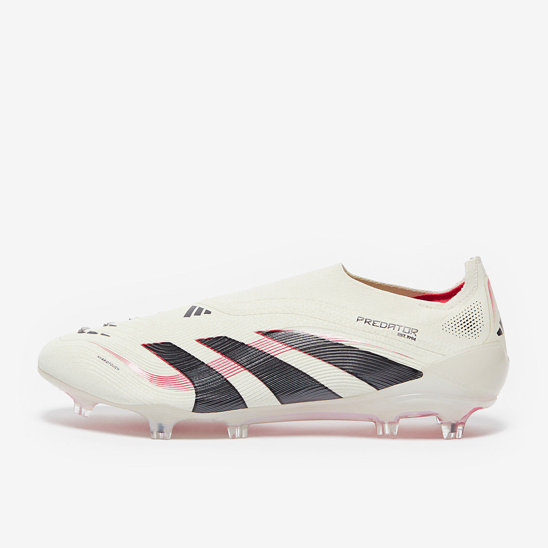 Adidas Predator Elite Laceless FG Football Boots Off White/Core Black/Pure Ruby