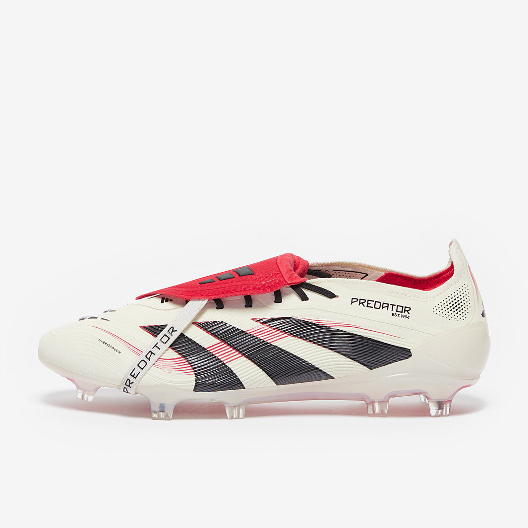 Adidas Predator Elite Tongue FG Football Boots Off White/Core Black/Pure Ruby