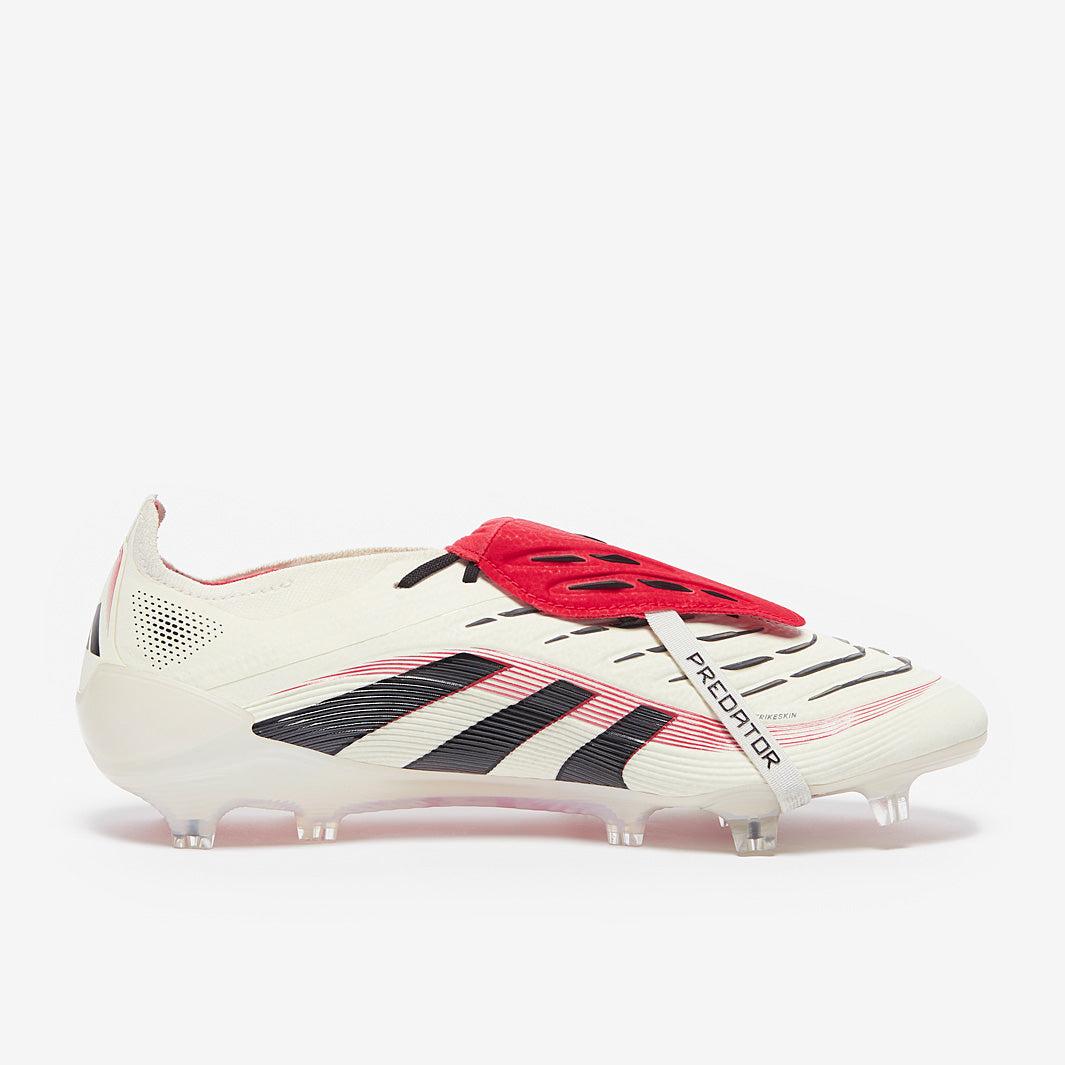 Adidas Predator Elite Tongue FG Football Boots Off White/Core Black/Pure Ruby
