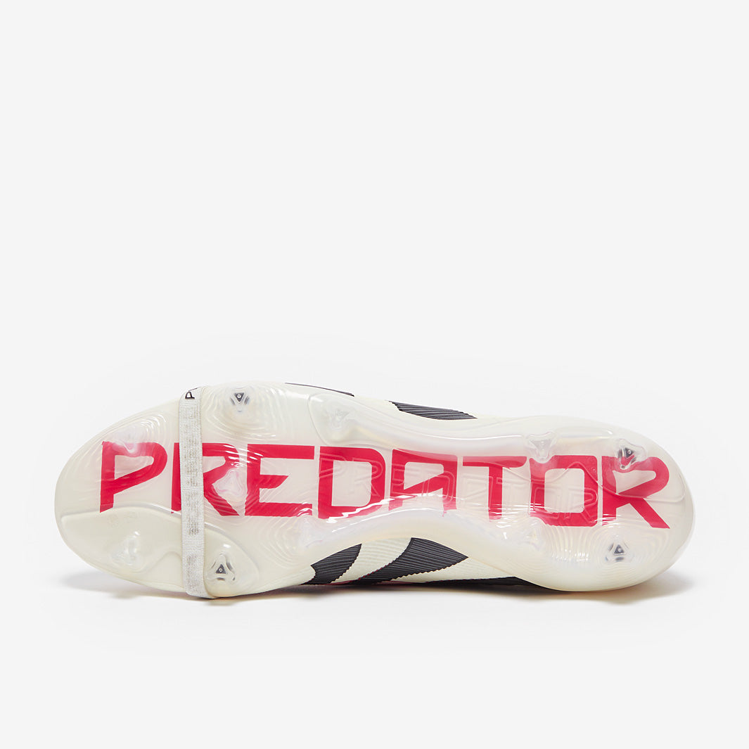 Adidas Predator Elite Tongue FG Football Boots Off White/Core Black/Pure Ruby