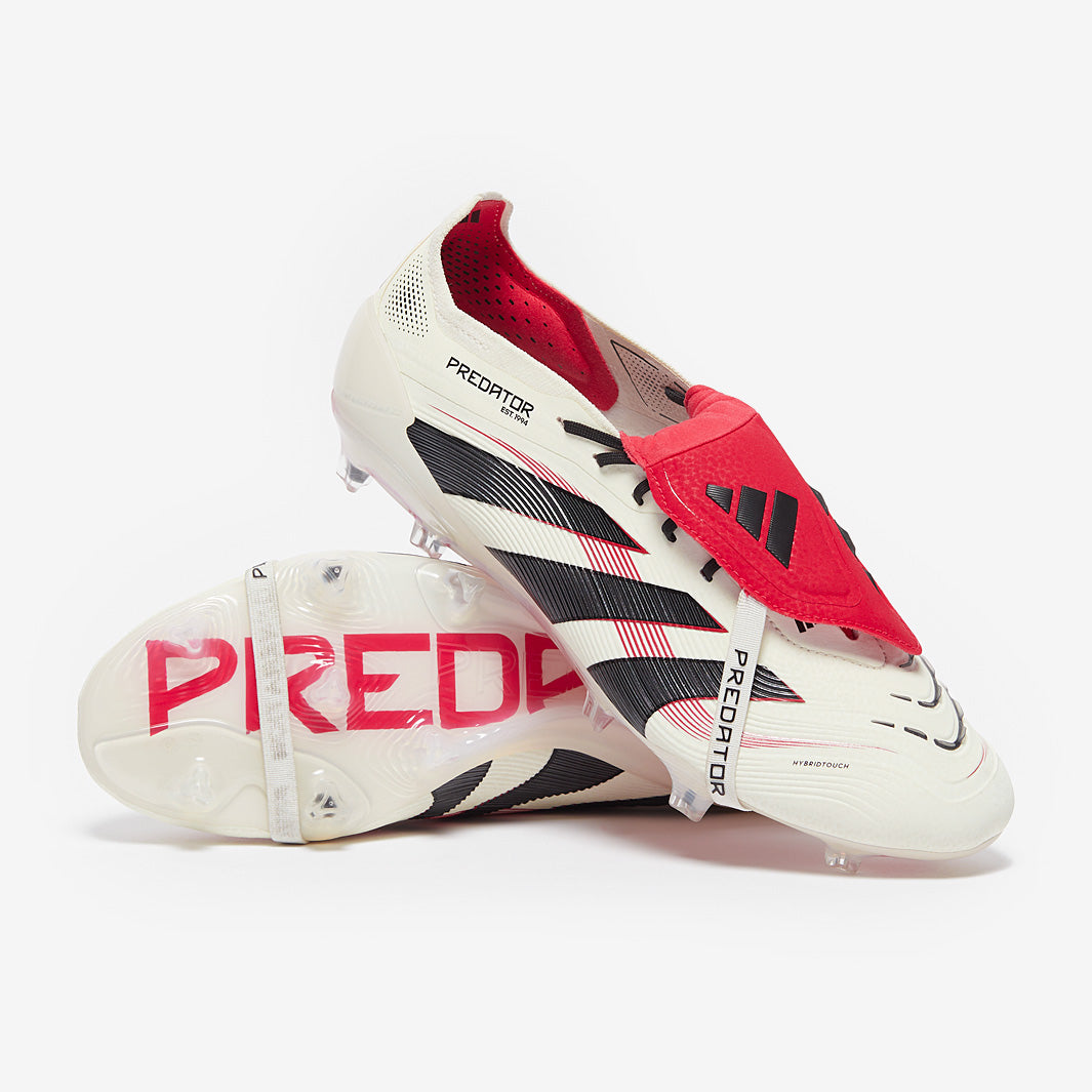 Adidas Predator Elite Tongue FG Football Boots Off White/Core Black/Pure Ruby