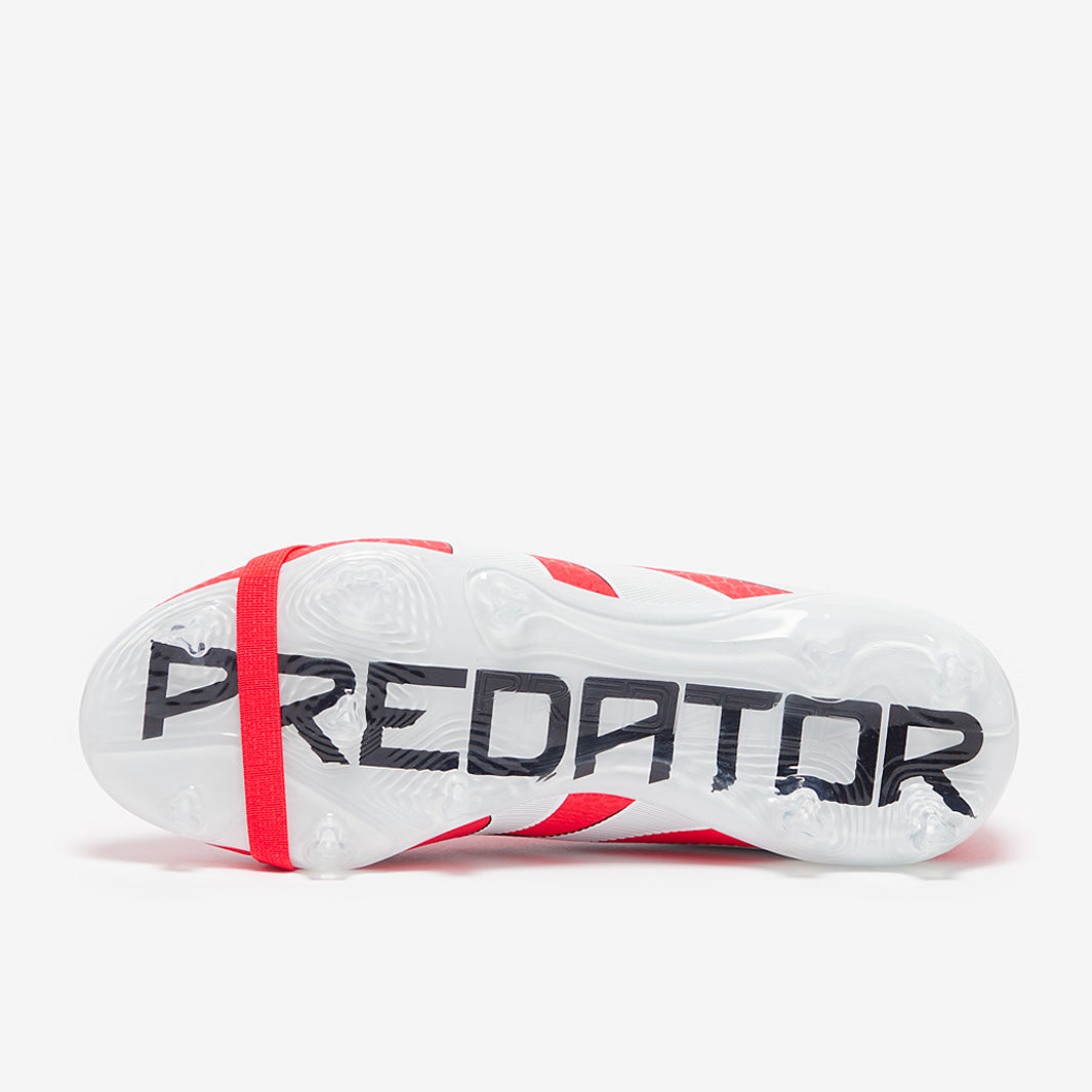 Adidas Kids Predator Elite Tongue FG Football Boots Lucid Red/White/Black