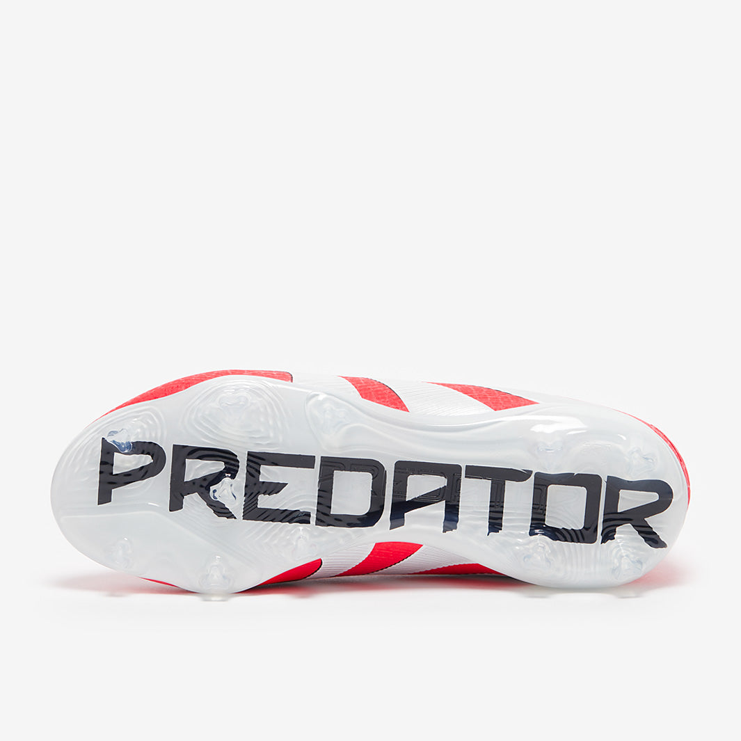 Adidas Kids Predator Elite Laceless FG Football Boots Lucid Red/White/Black