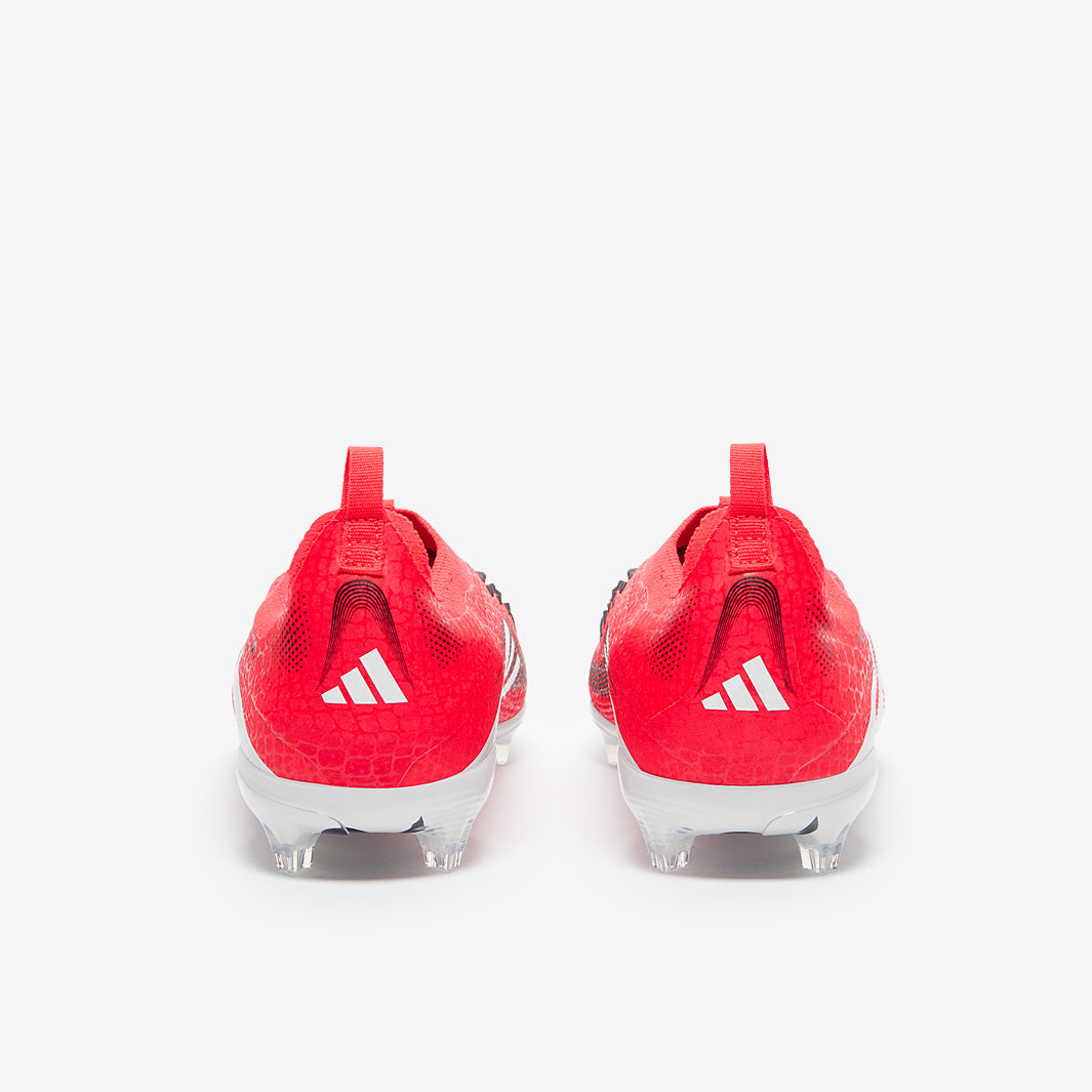Adidas Kids Predator Elite Laceless FG Football Boots Lucid Red/White/Black