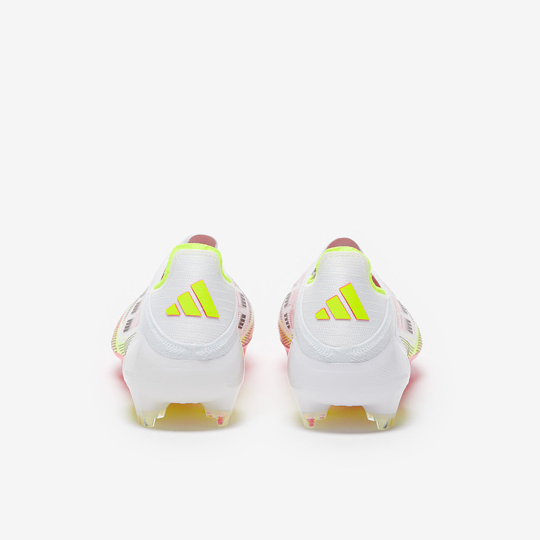 Adidas F50 Elite Laceless FG Football Boots White/Black/Solar Yellow