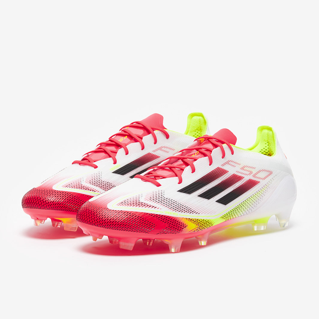 Adidas F50 Elite FG Football Boots White/Black/Solar Yellow
