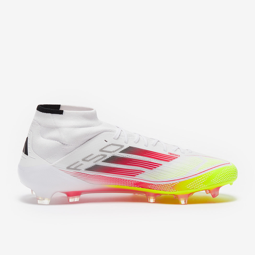 Adidas Women's F50 Elite Mid FG Football Boots White/Lucid Red/Solar Yellow