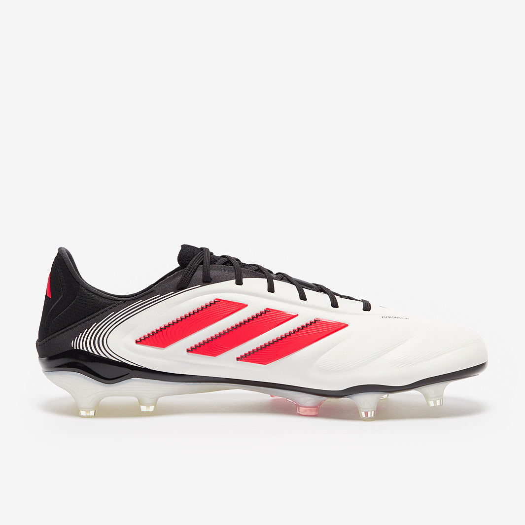 Adidas Copa Pure III Elite Leather FG Football Boots White/Lucid Red/Black