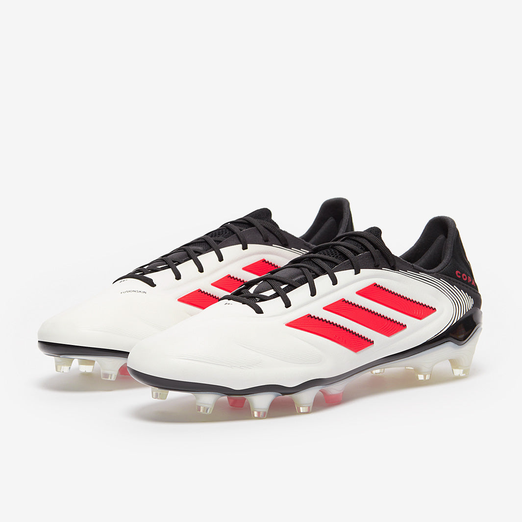 Adidas Copa Pure III Elite Leather FG Football Boots White/Lucid Red/Black