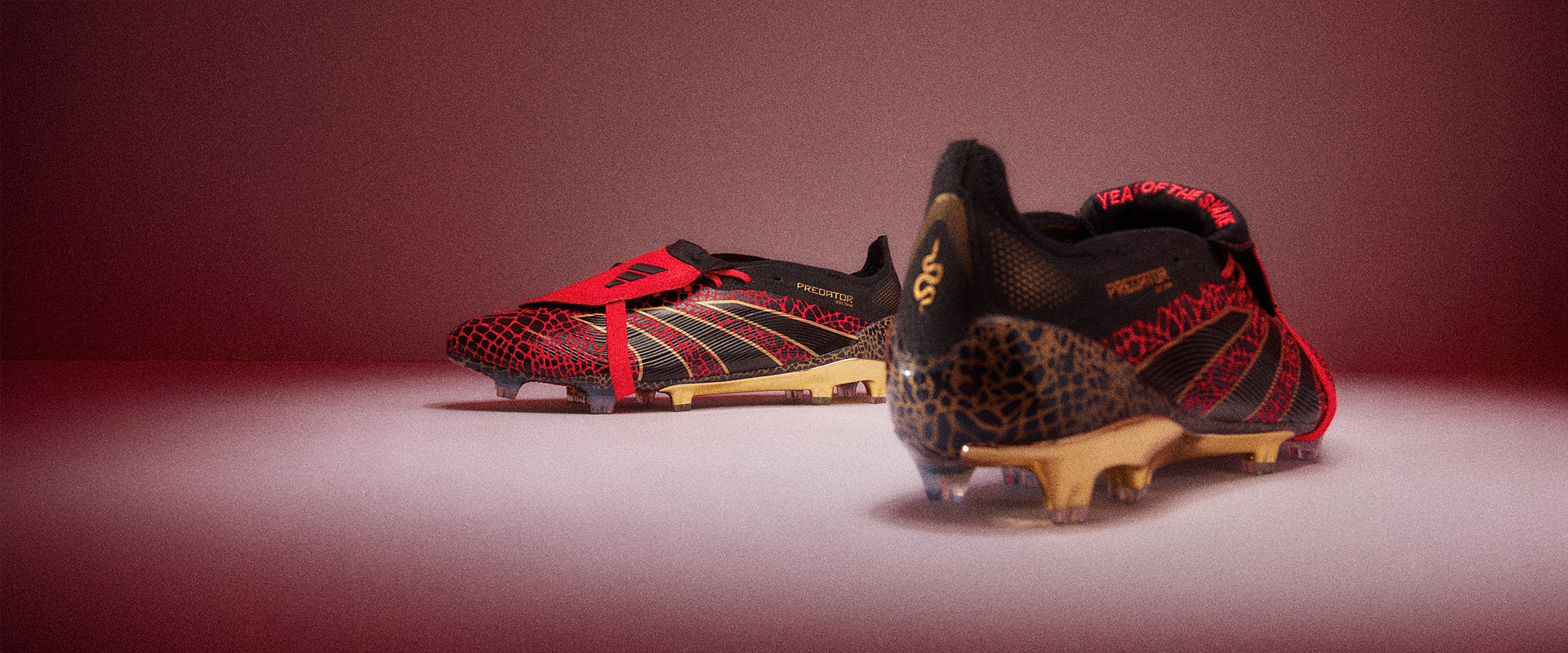 Adidas Predator Elite Tongue x Year of the Snake FG Football Boots Lucid Red/Gold Met/Black
