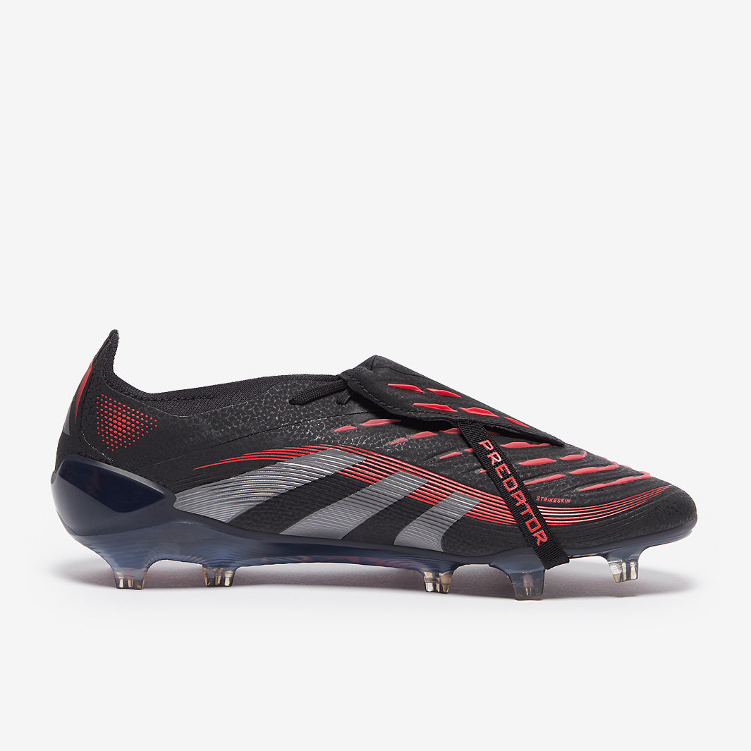 Adidas Predator Elite Tongue FG Football Boots Black/Grey Four/Lucid Red