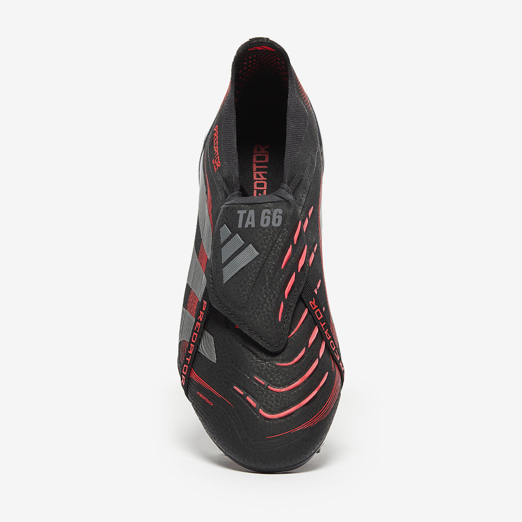 Adidas Predator Elite Tongue FG Football Boots Black/Grey Four/Lucid Red