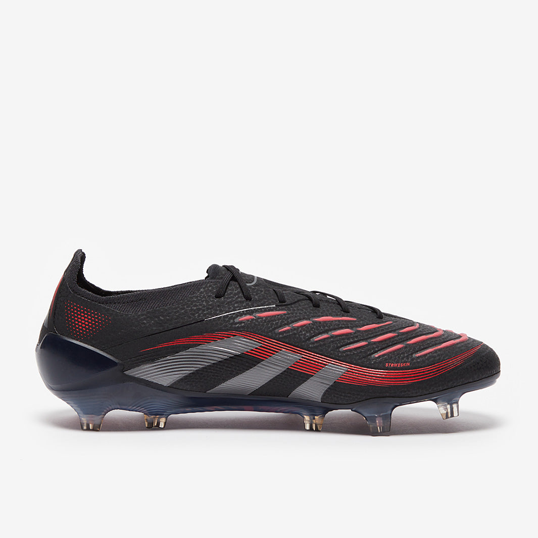 Adidas Predator Elite FG Football Boots Black/Grey Four/Lucid Red