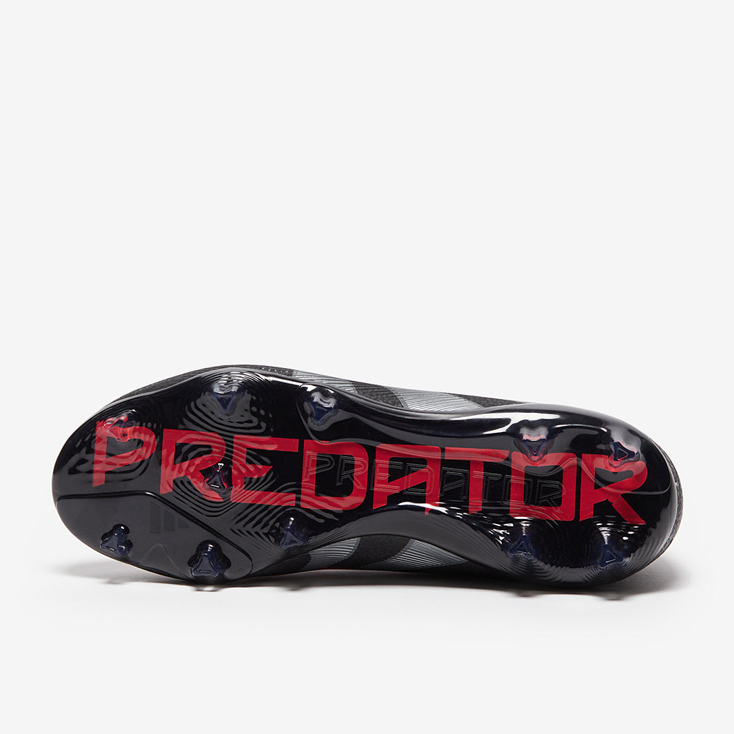 Adidas Kids Predator Elite FG Football Boots Black/Grey Four/Lucid Red