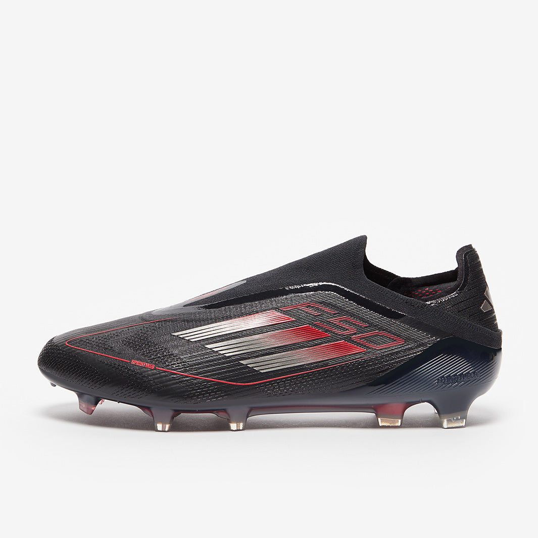 Adidas F50 Elite Laceless FG Football Boots Black/Iron Met/Lucid Red