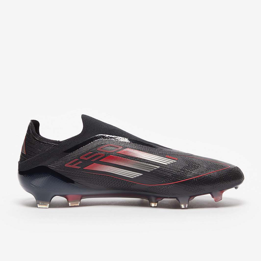 Adidas F50 Elite Laceless FG Football Boots Black/Iron Met/Lucid Red