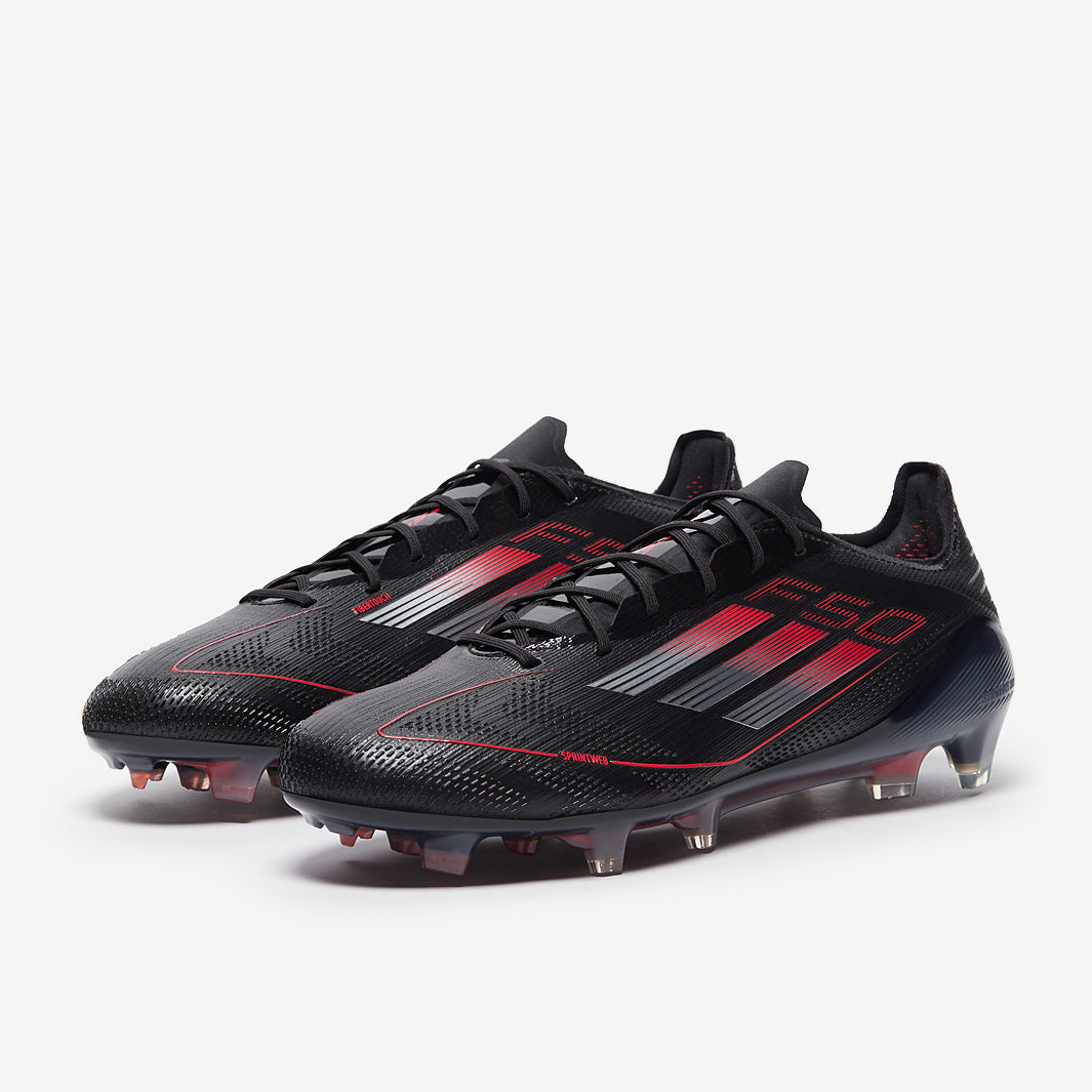 Adidas F50 Elite FG Football Boots Black/Iron Met/Lucid Red