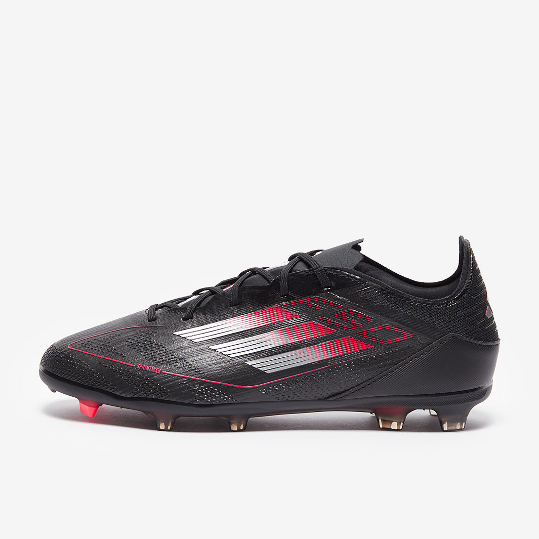 Adidas Kids F50 Elite FG Football Boots Black/Iron Met/Lucid Red