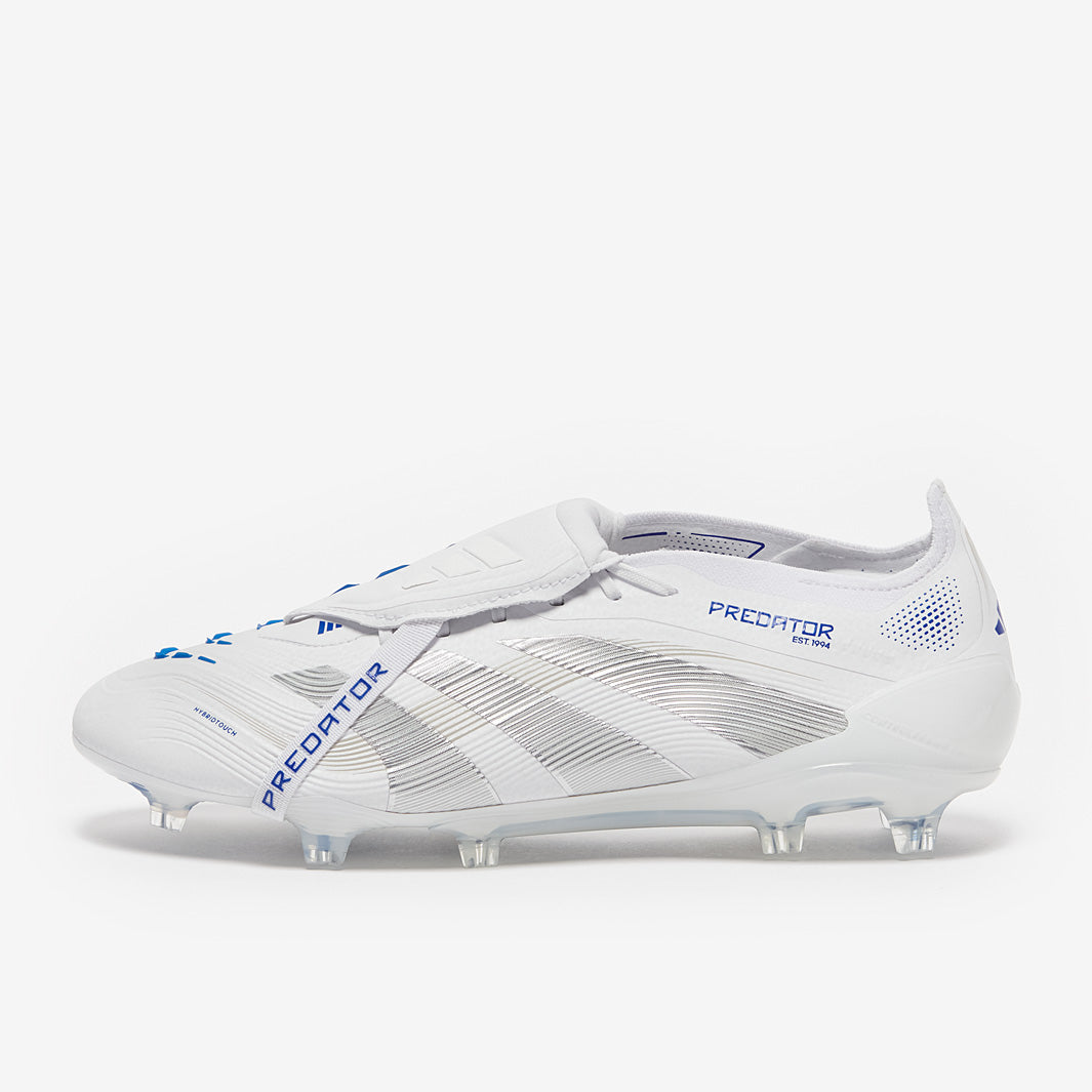 Adidas Predator Elite Tongue FG Football Boots White/Silver Met./Bright Royal