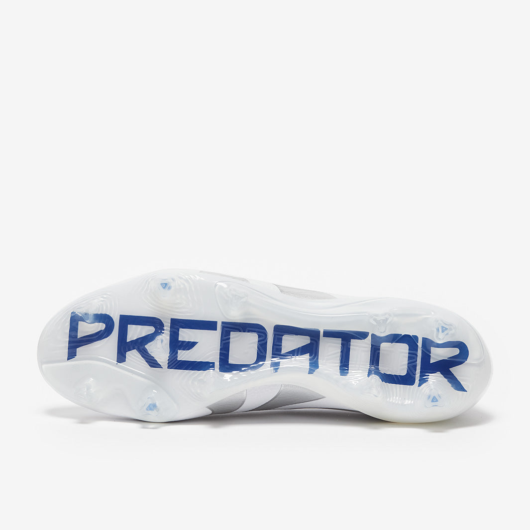 Adidas Predator Elite Laceless FG Football Boots White/Silver Met./Bright Royal
