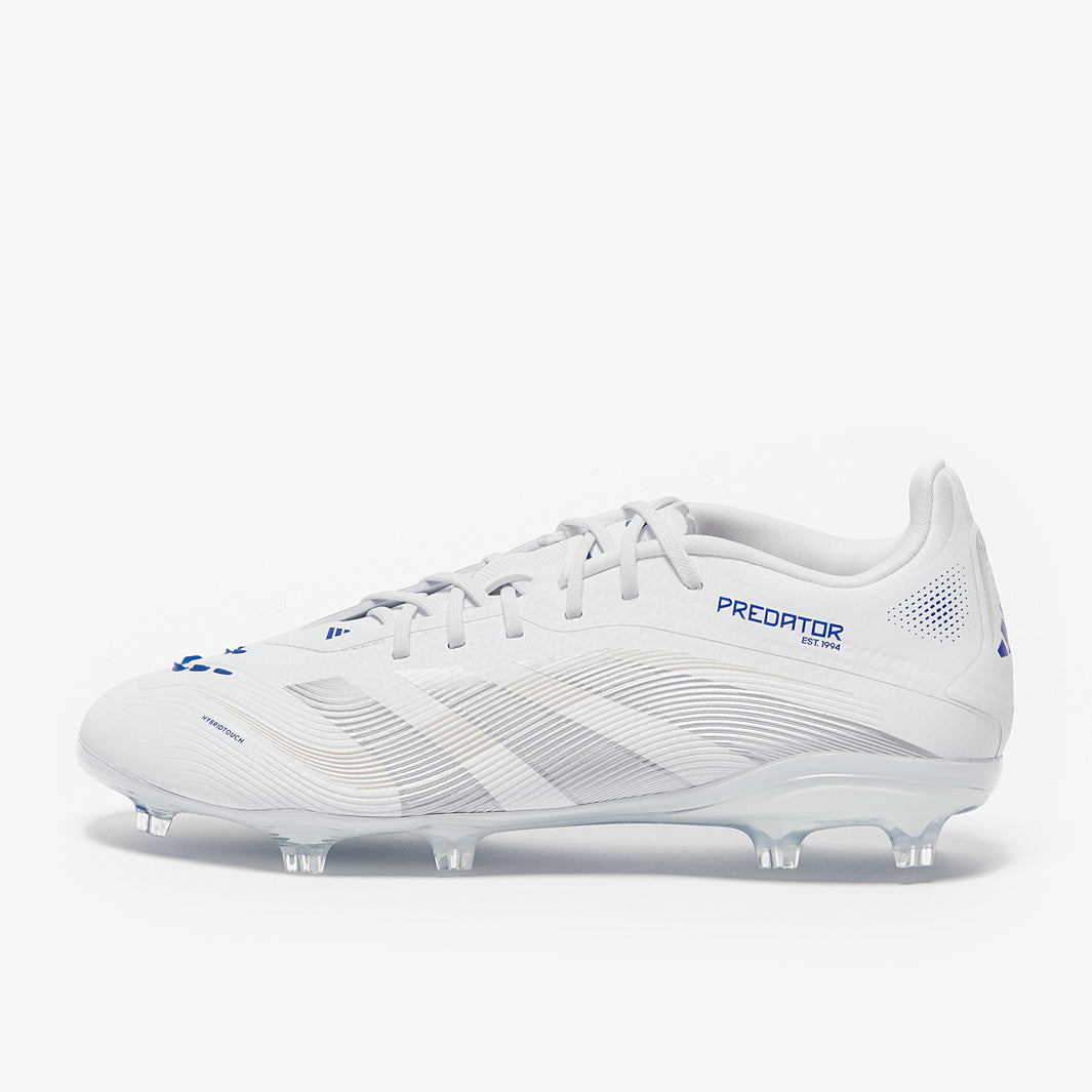 Adidas Kids Predator Elite FG Football Boots White/Silver Met./Bright Royal