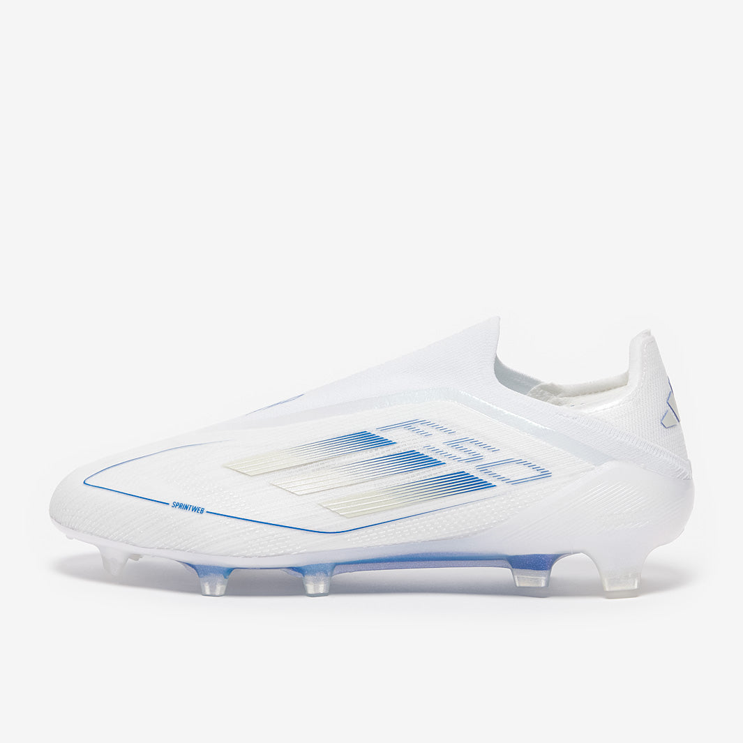 Adidas F50 Elite Laceless FG Football Boots White/Pearl Met./White