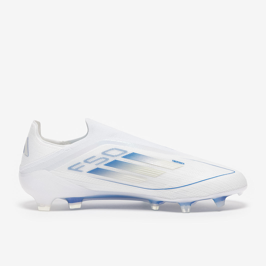 Adidas F50 Elite Laceless FG Football Boots White/Pearl Met./White