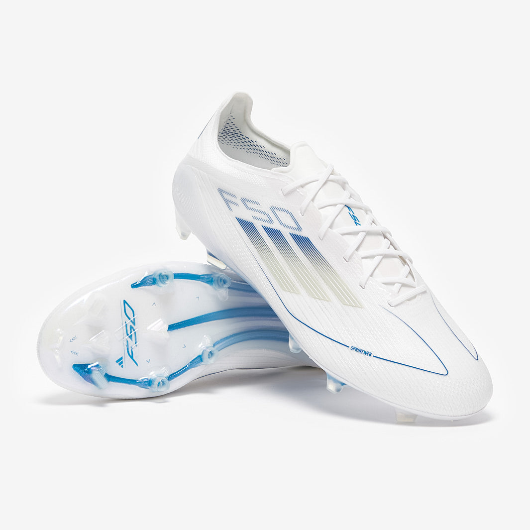 Adidas F50 Elite FG Football Boots White/Pearl Met./White