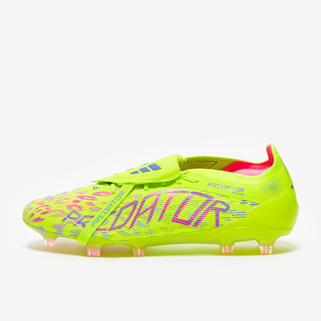 adidas Predator Elite Tongue FG Football Boots Lucid Lemon/Lucid Pink/Blue Fusion