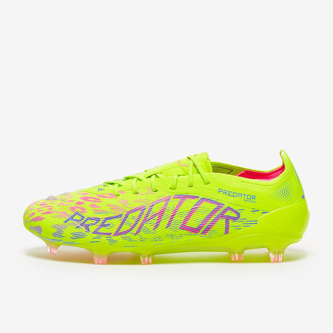 Adidas Predator Elite FG Football Boots Lucid Lemon/Lucid Pink/Blue Fusion