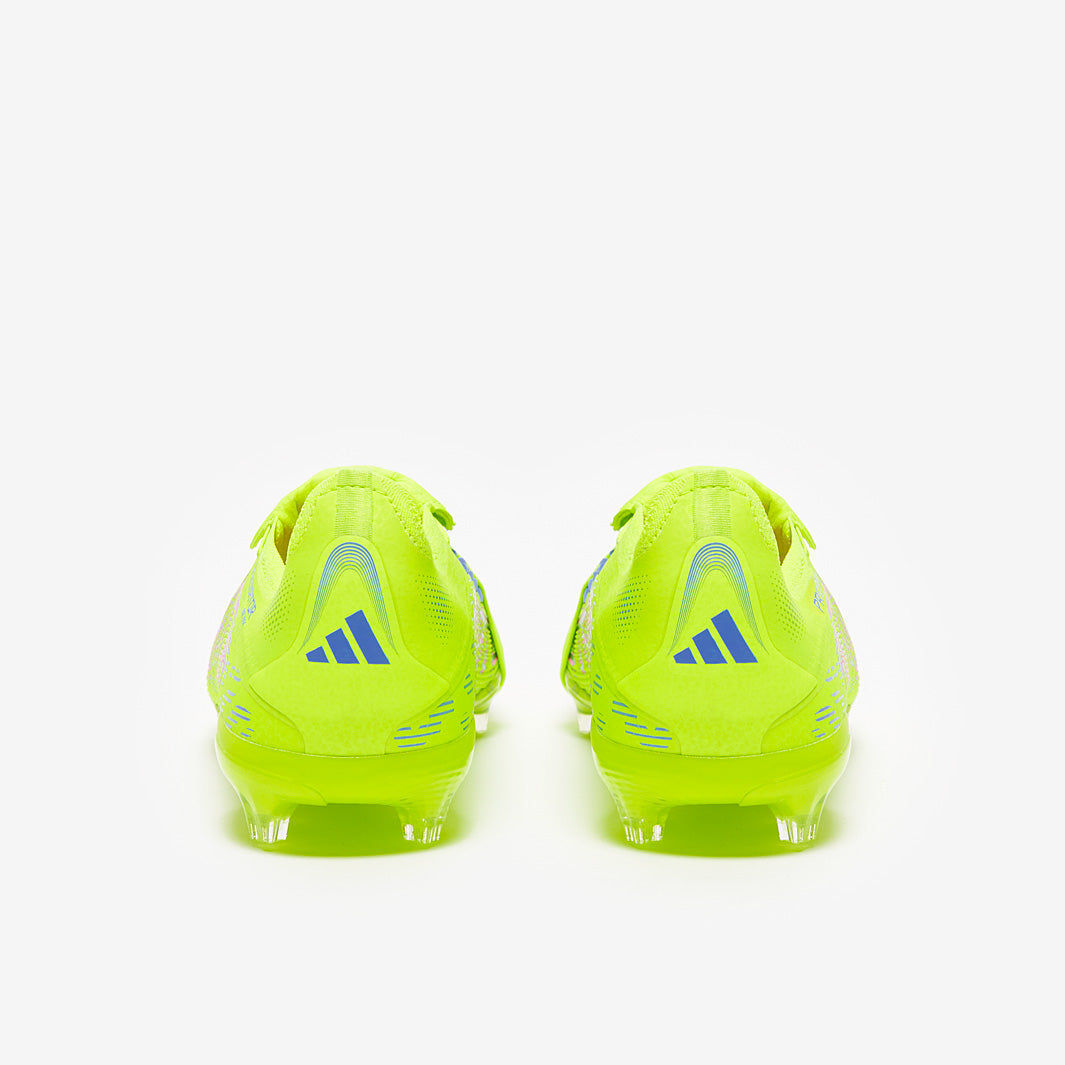 Adidas Kids Predator Elite Tongue FG Football Boots Lucid Lemon/Lucid Pink/Blue Fusion