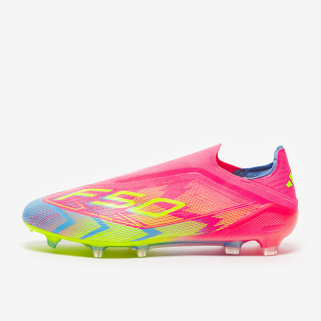 Adidas F50 Elite Laceless FG Football Boots Lucid Pink/Lucid Lemon/Blue Fusion