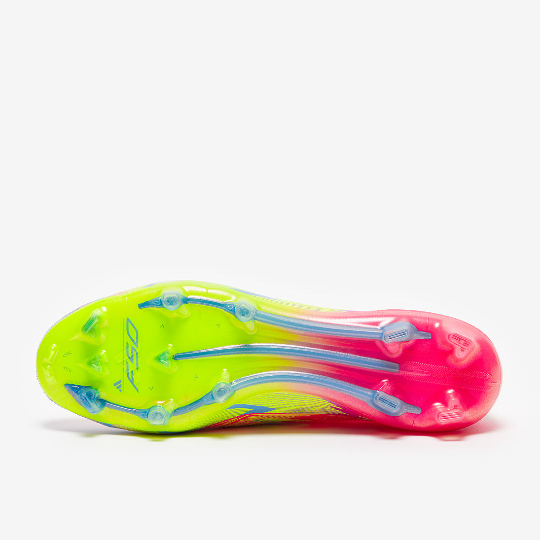 Adidas F50 Elite Laceless FG Football Boots Lucid Pink/Lucid Lemon/Blue Fusion