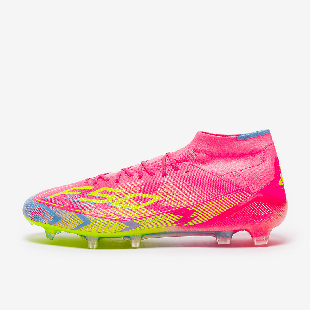Adidas Women's F50 Elite Mid FG Football Boots Lucid Pink/Lucid Lemon/Blue Fusion