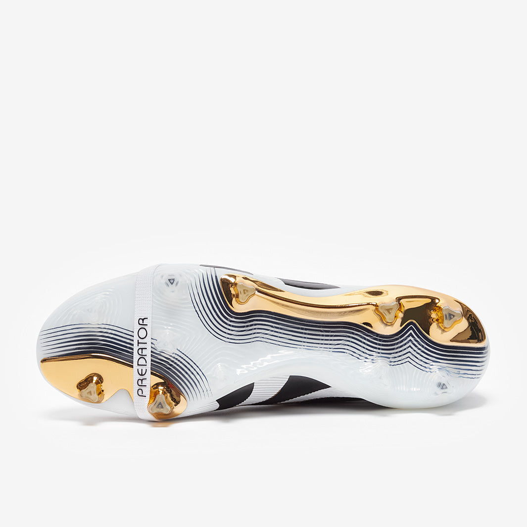 Adidas Predator Elite Tongue X Teamgeist FG Football Boots White/Black/Gold Met