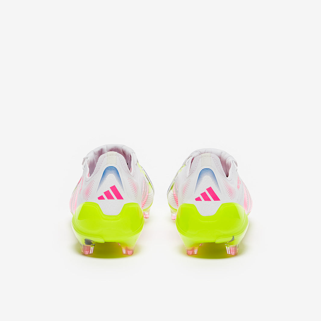 Adidas Predator Elite Tongue FG Football Boots White/Lucid Pink/Lucid Lemon
