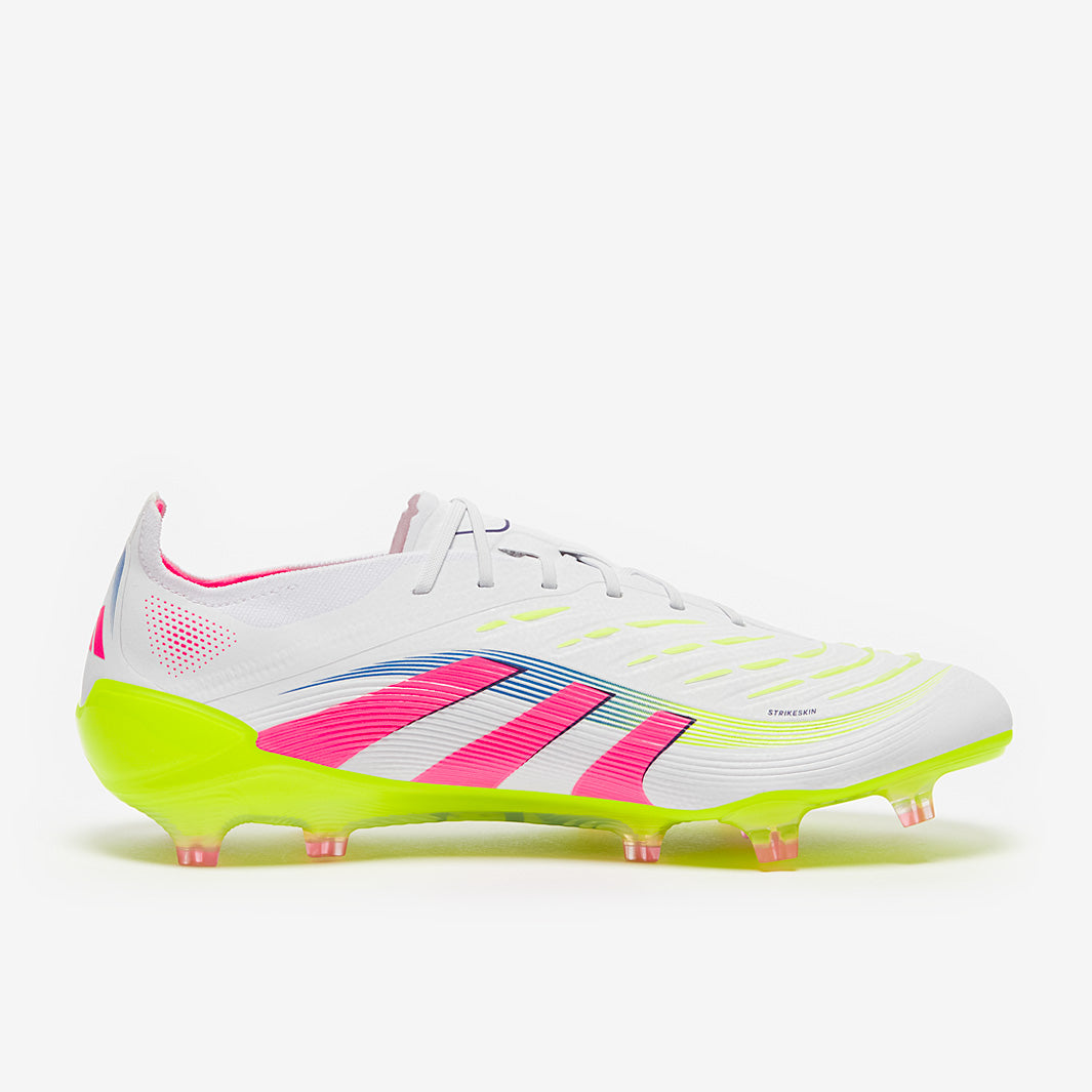 Adidas Predator Elite FG Football Boots White/Lucid Pink/Lucid Lemon