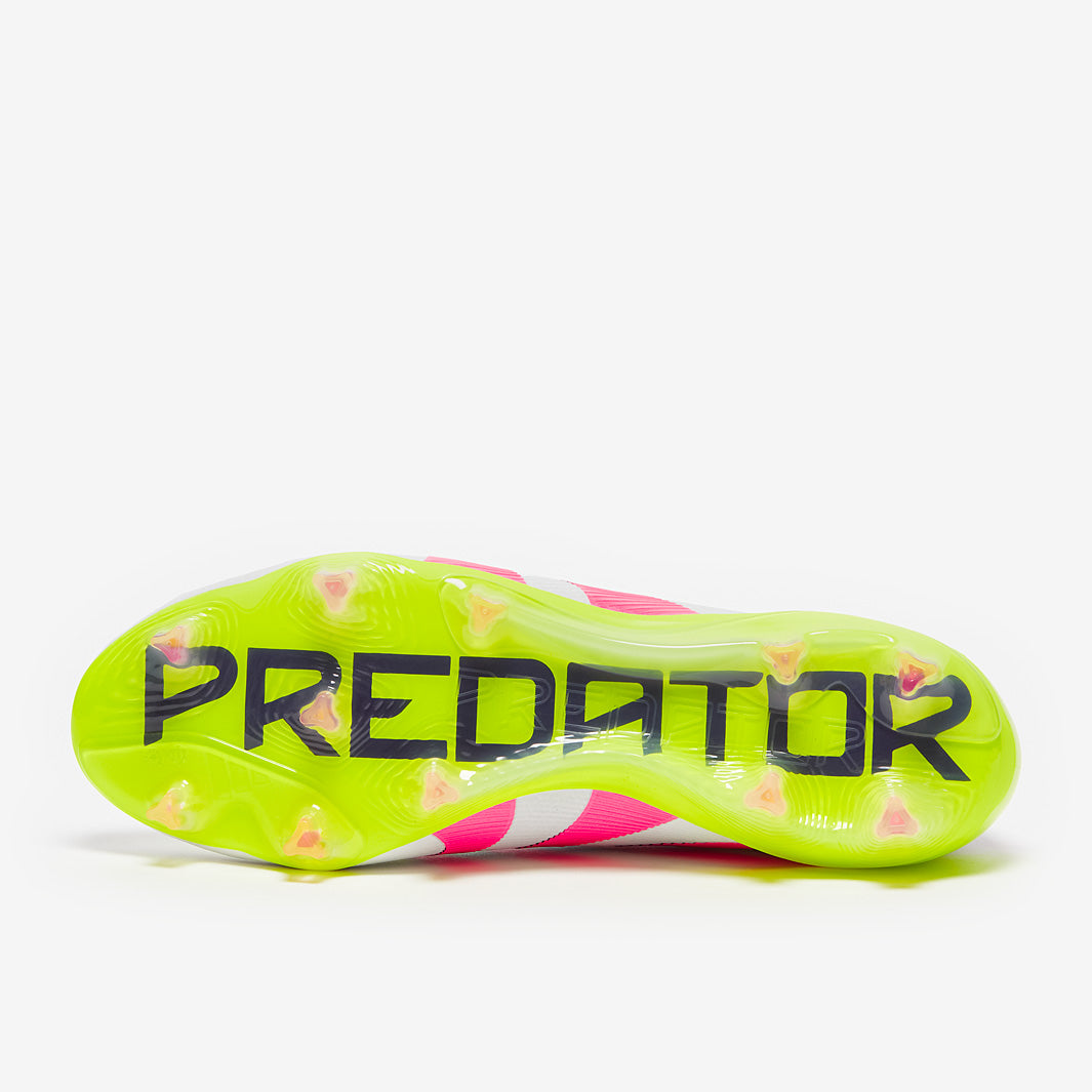 Adidas Predator Elite FG Football Boots White/Lucid Pink/Lucid Lemon
