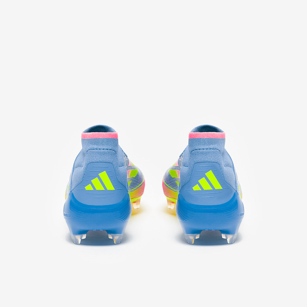 Adidas Women's F50 Elite Mid FG Football Boots Blue Fusion/Lucid Lemon/Lucid Pink