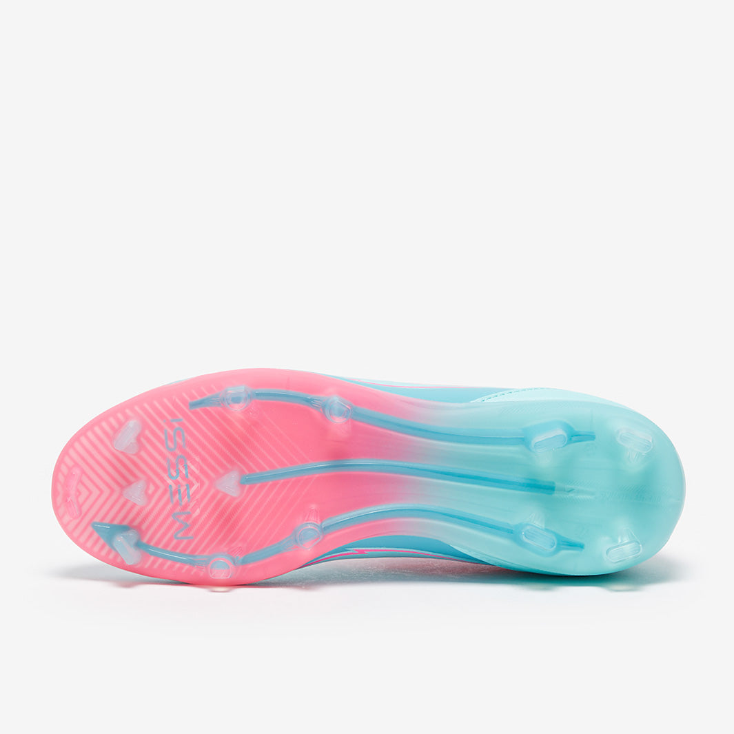adidas Kids F50 Elite x Messi FG Football Boots Flash Aqua/Lucid Pink/Lucid Cyan