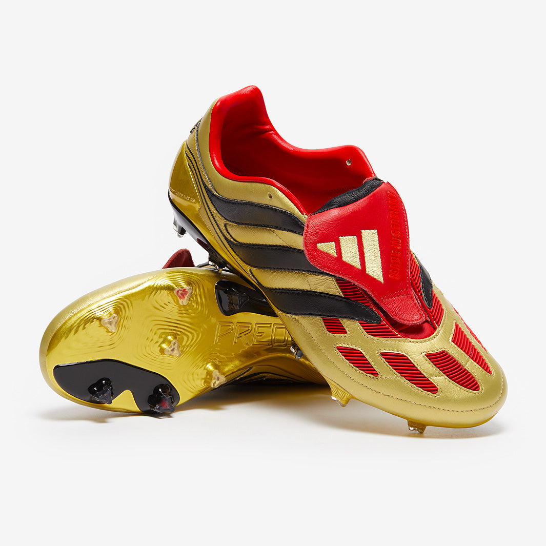 Adidas Predator Precision Elite X Zidane FG Football Boots Gold Met/Black/Collegiate Red