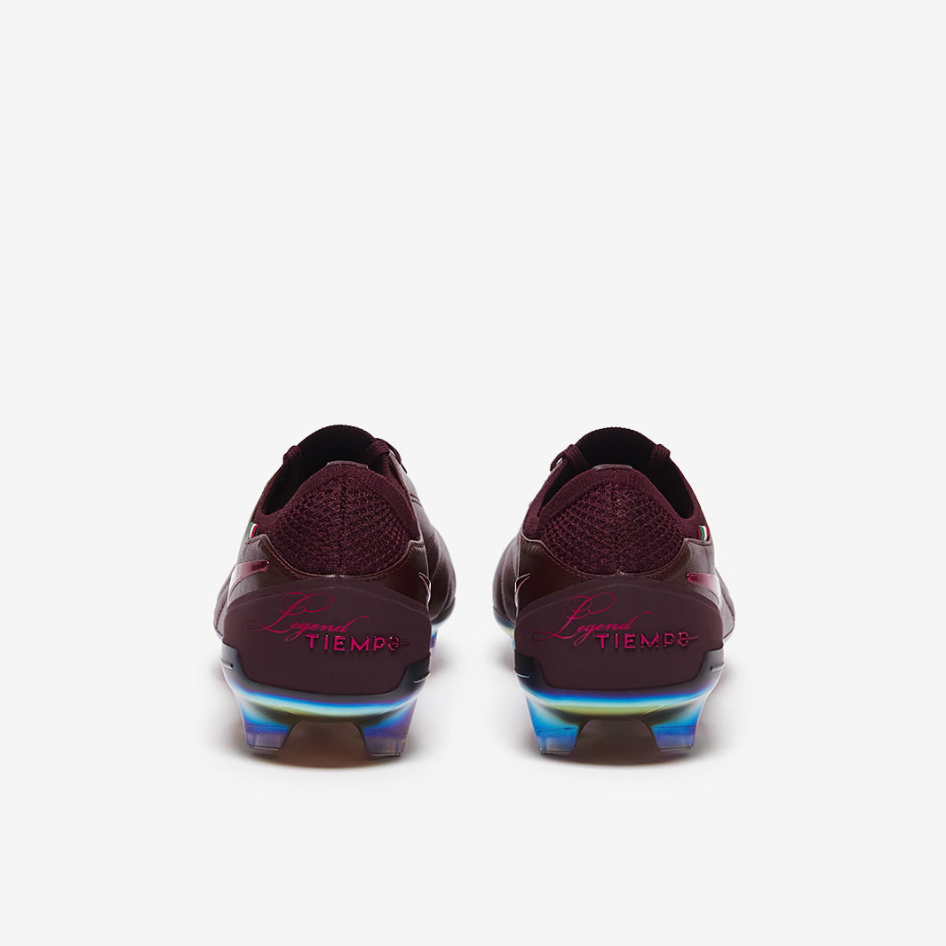Nike Tiempo Legend X Elite FG SE x Made In Italy Football Boots Port Wine/Bright Crimson