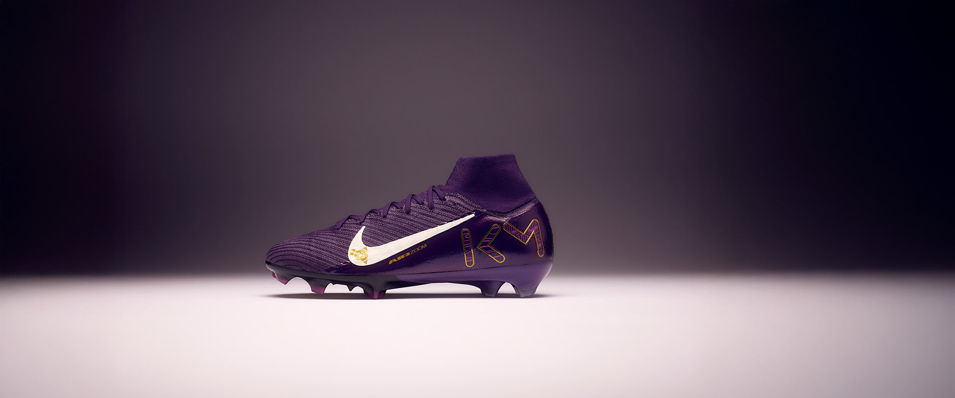 Nike Air Zoom Mercurial Superfly X Elite x Mbappe FG Chuteira Campo Grand Purple/Pale Ivory