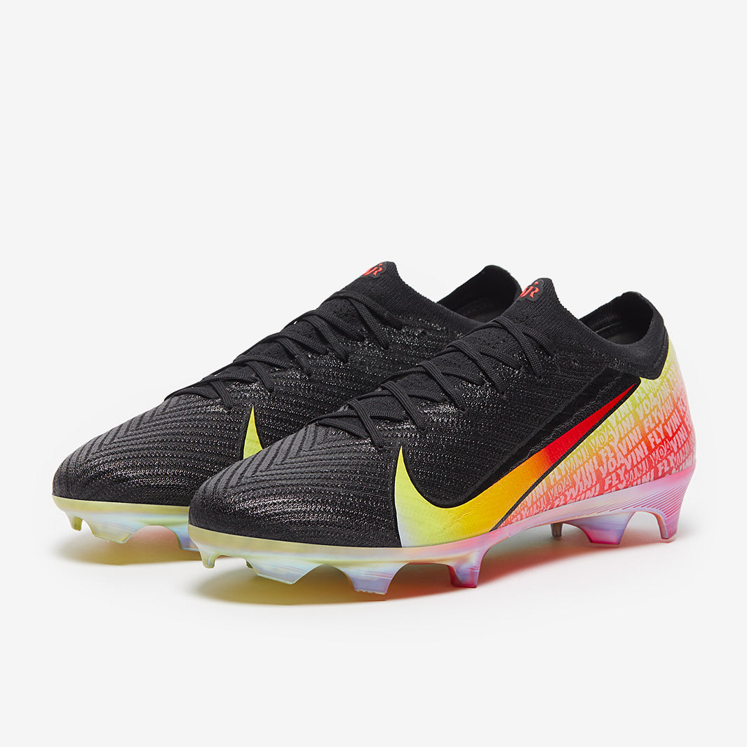 Nike Air Zoom Mercurial Vapor XVI Elite x Vini Jr FG Football Boots Black/Dynamic Yellow/Green Spark/Bright Crimson