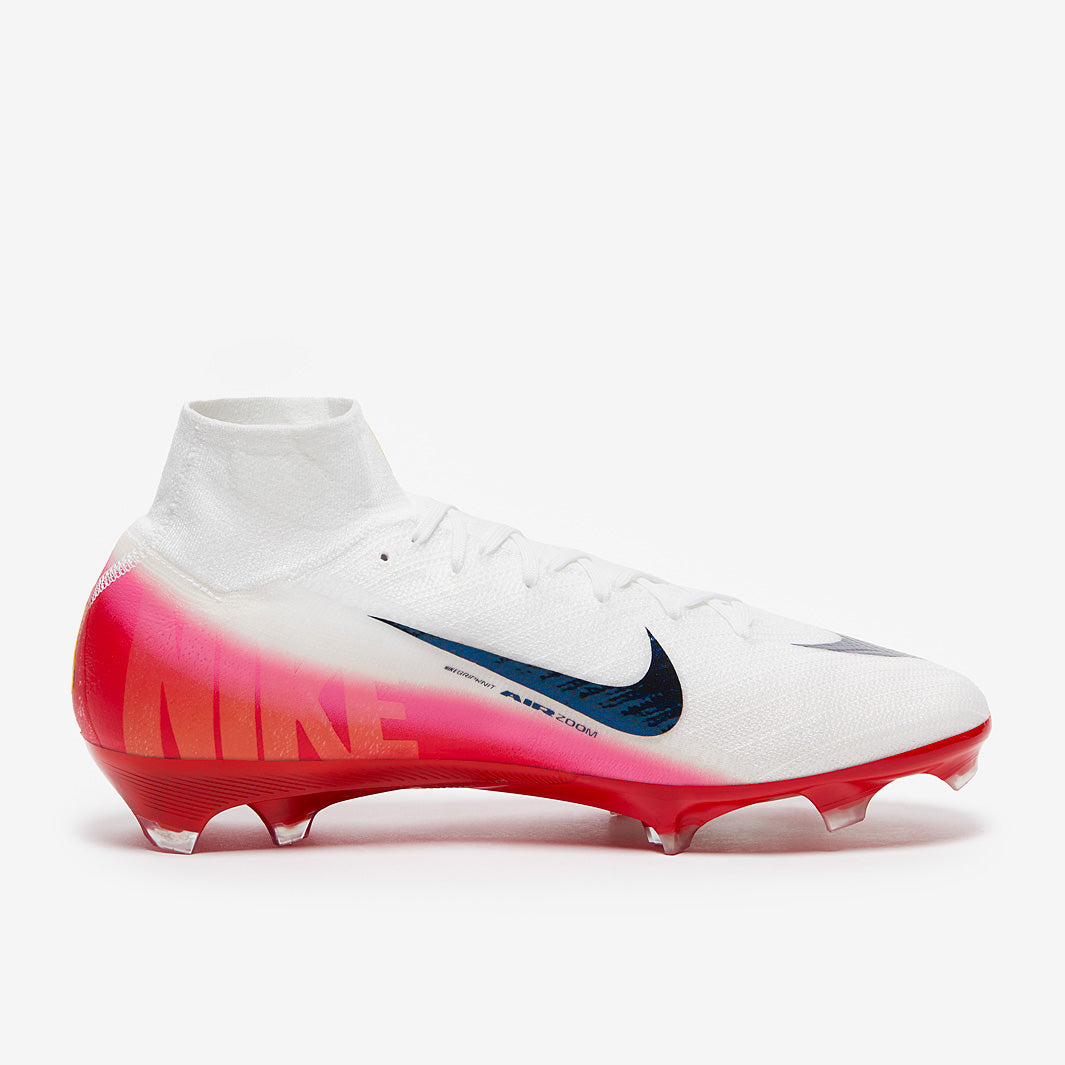 Nike Air Zoom Mercurial Superfly 10 Elite FG Football Boots University Red/White/Dark Obsidian