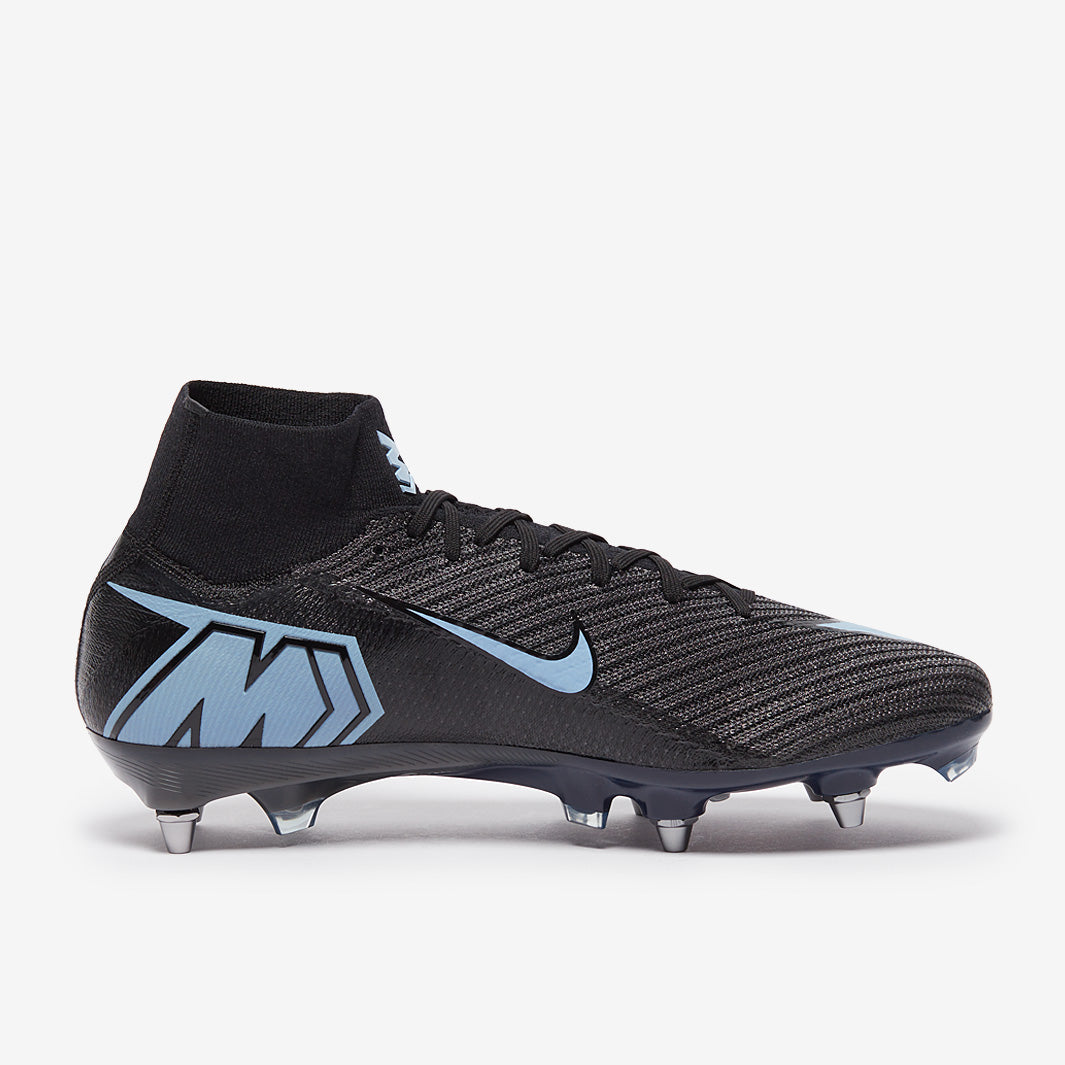 Nike Air Zoom Mercurial Superfly X Elite SG-Pro Football Boots Black/Ice Blue